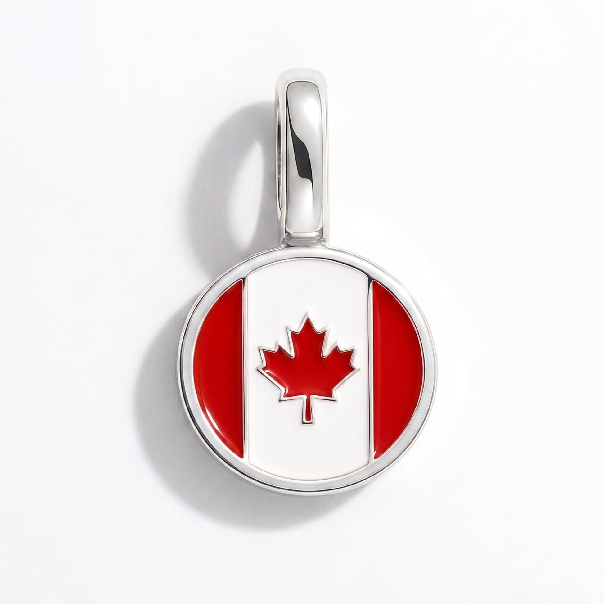 Kanada Flagge – Charm Silber