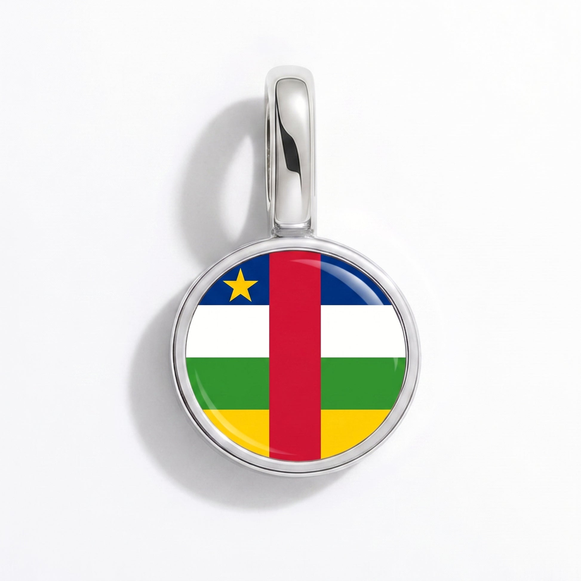 Zentralafrikanische Republik Flagge – Charm Silber