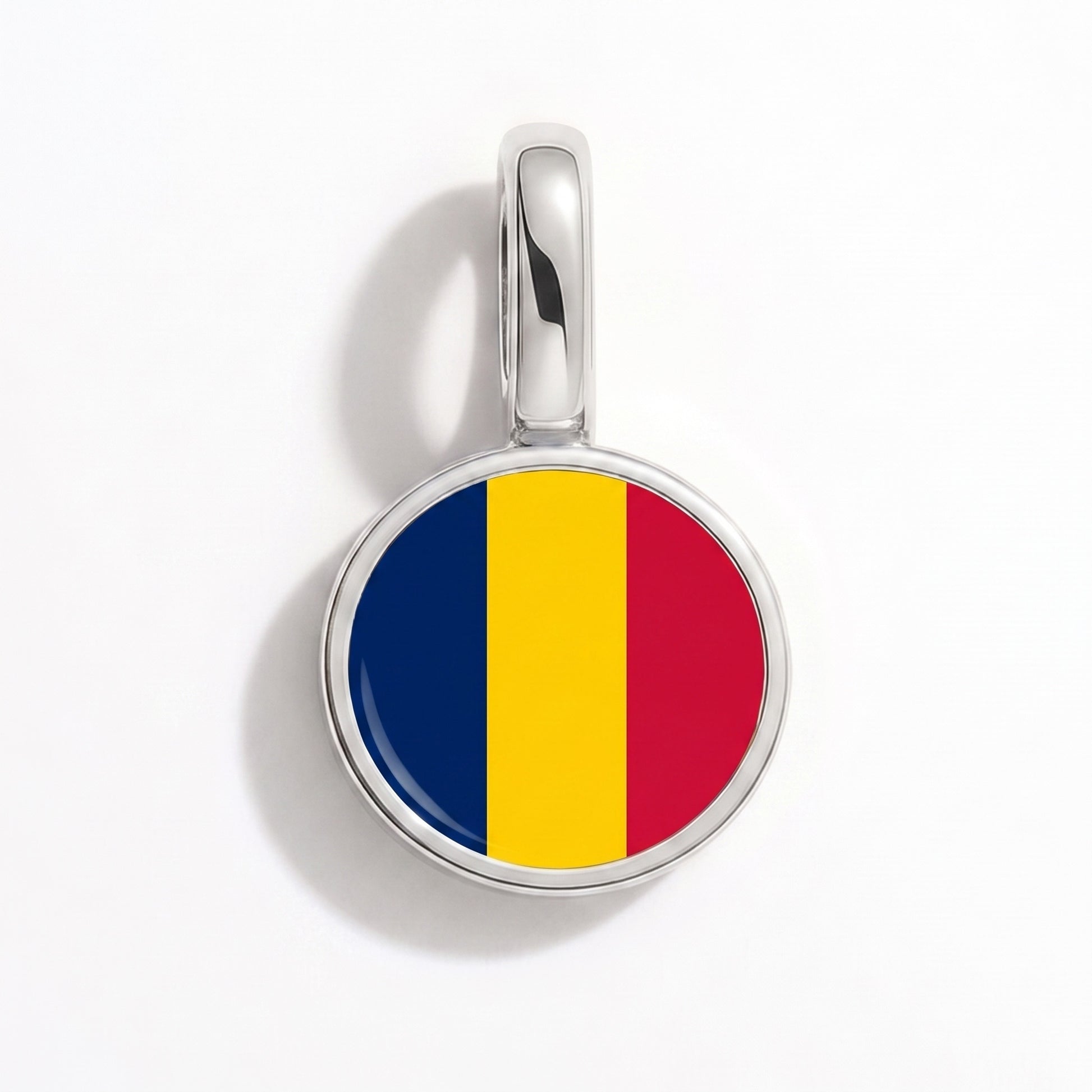 Tschad Flagge – Charm Silber