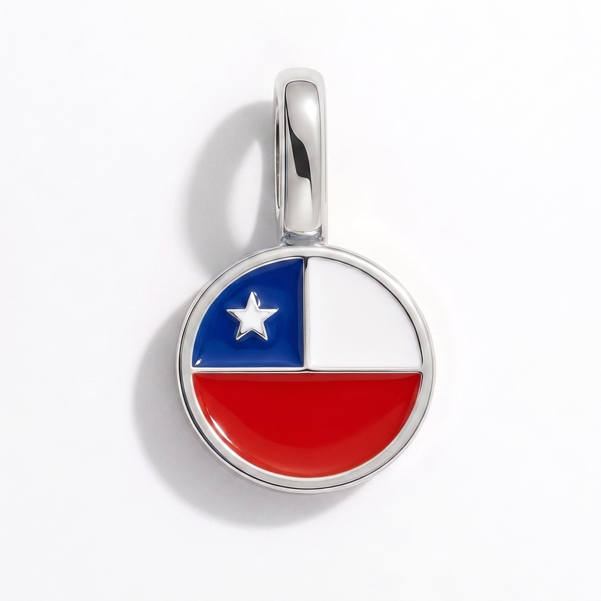 Chile Flagge – Charm Silber