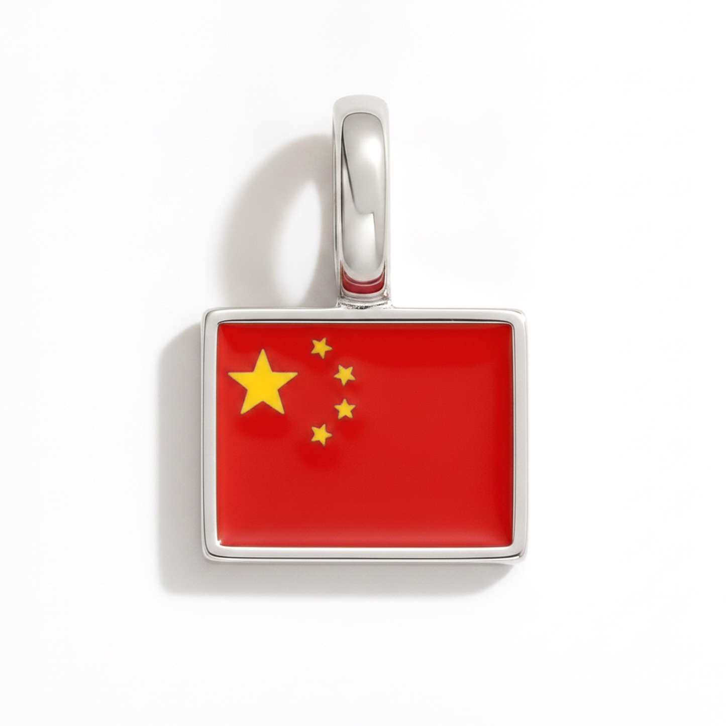 Charm - Flagge Eckig – Silber