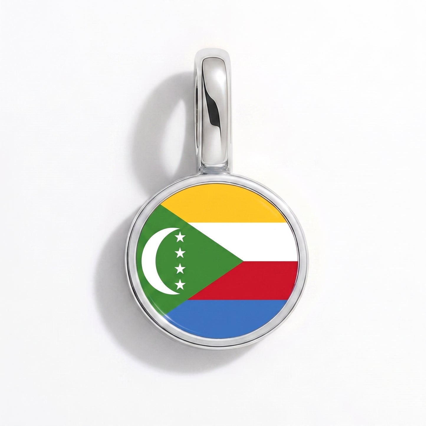 Komoren Flagge – Charm Silber