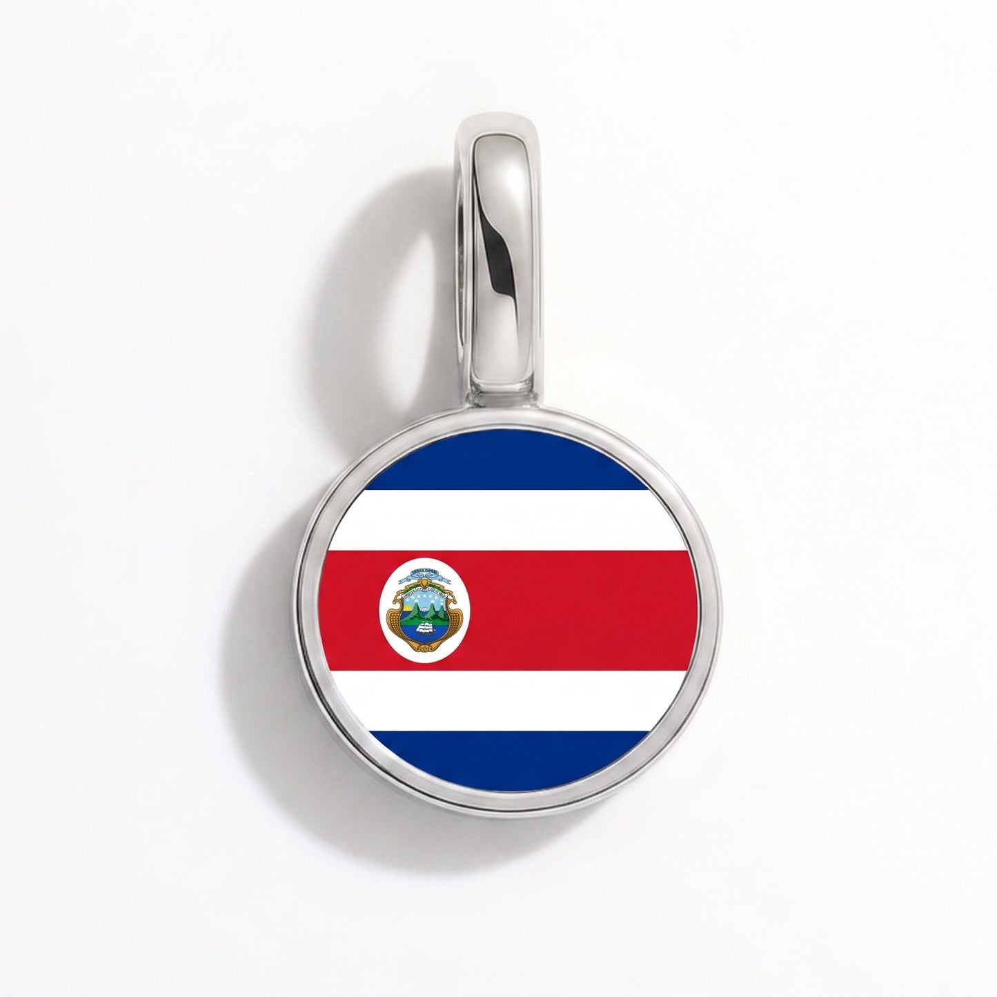 Costa Rica Flagge – Charm Silber