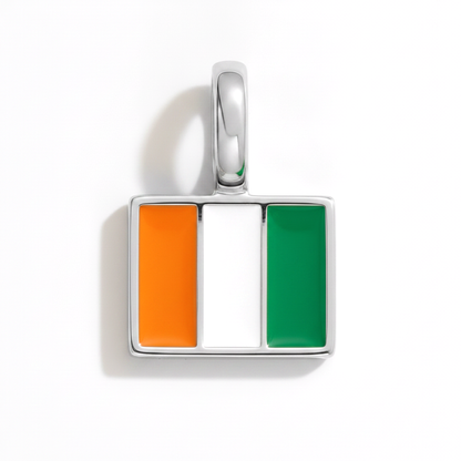 Charm - Flagge Eckig – Silber