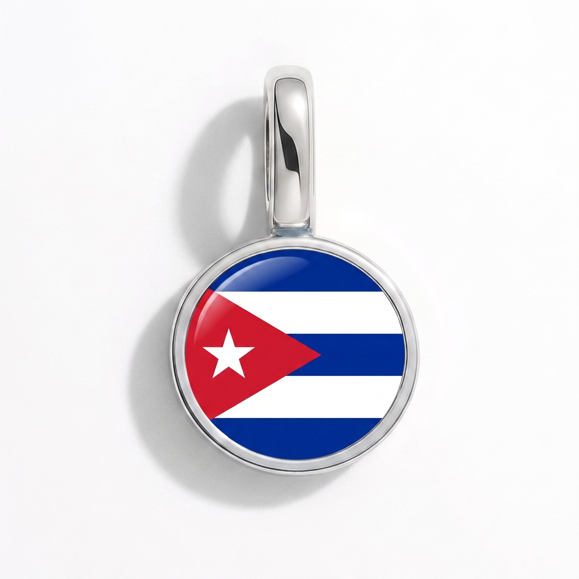 Kuba Flagge – Charm Silber
