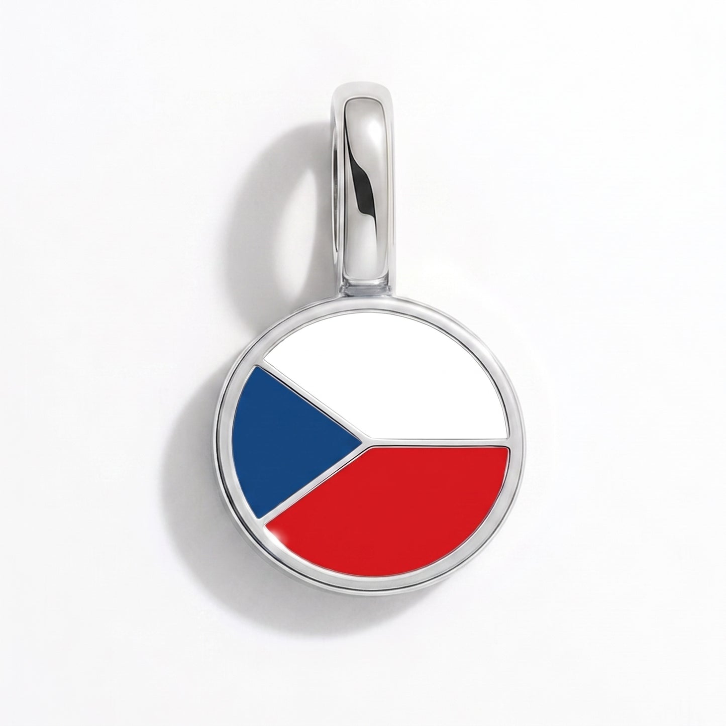 Tschechien Flagge – Charm Silber