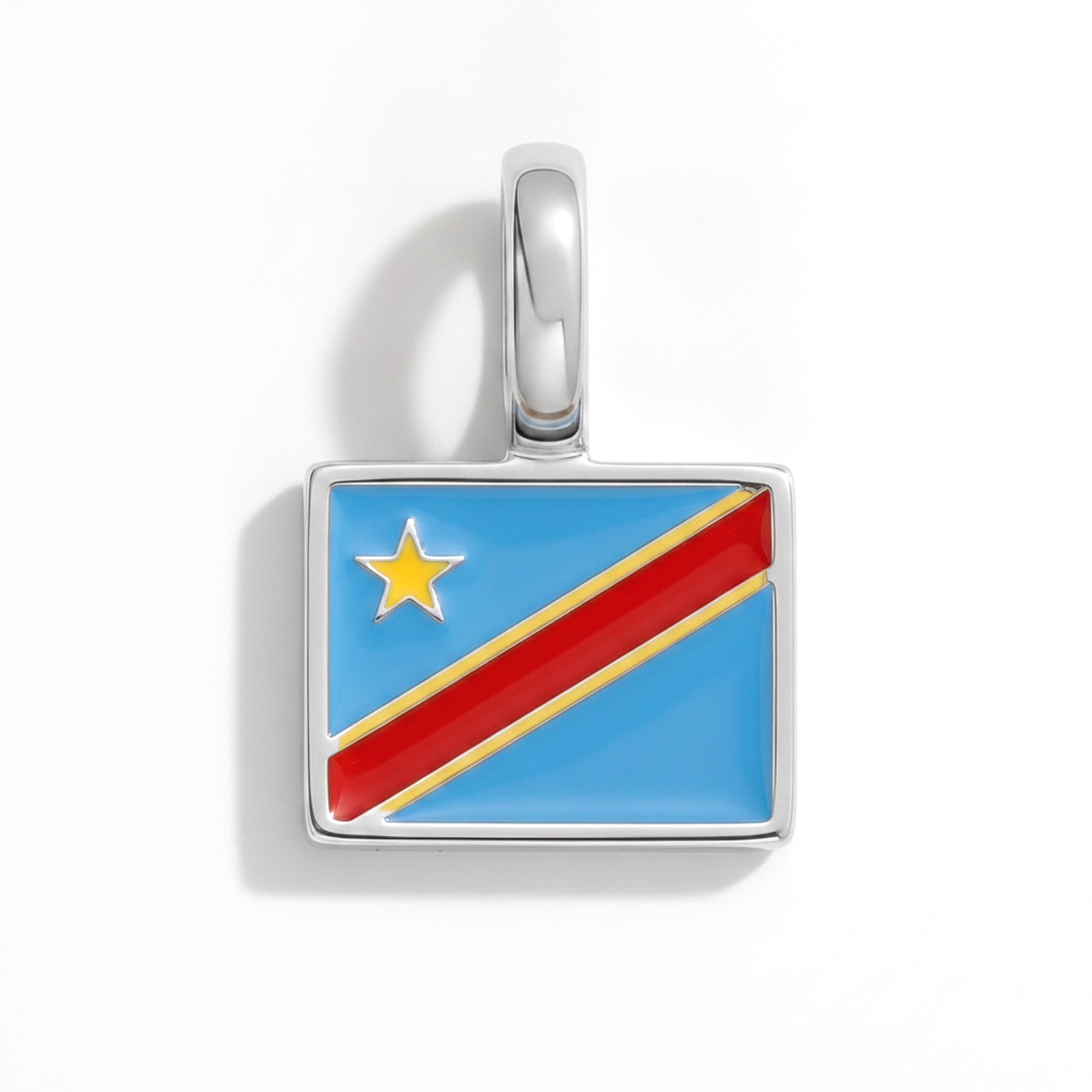Charm - Flagge Eckig – Silber
