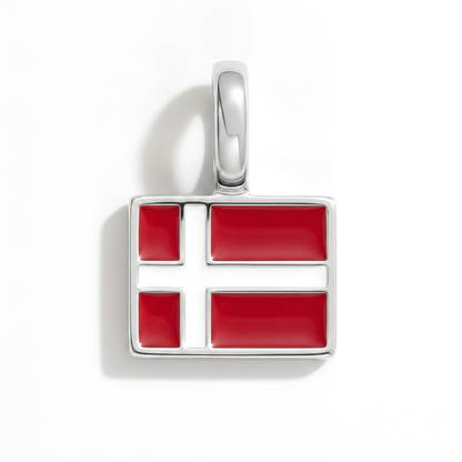 Charm - Flagge Eckig – Silber