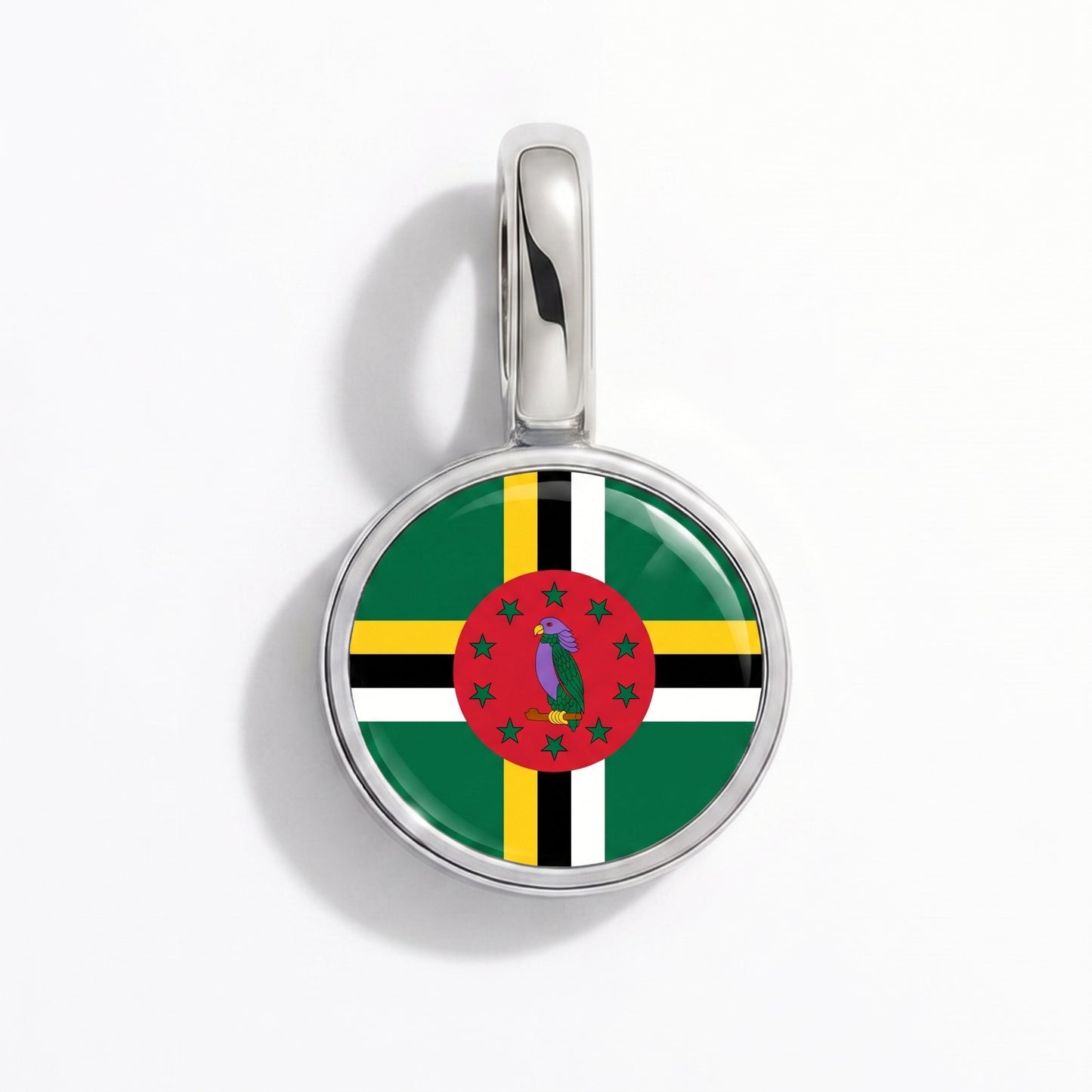 Dominica Flagge – Charm Silber