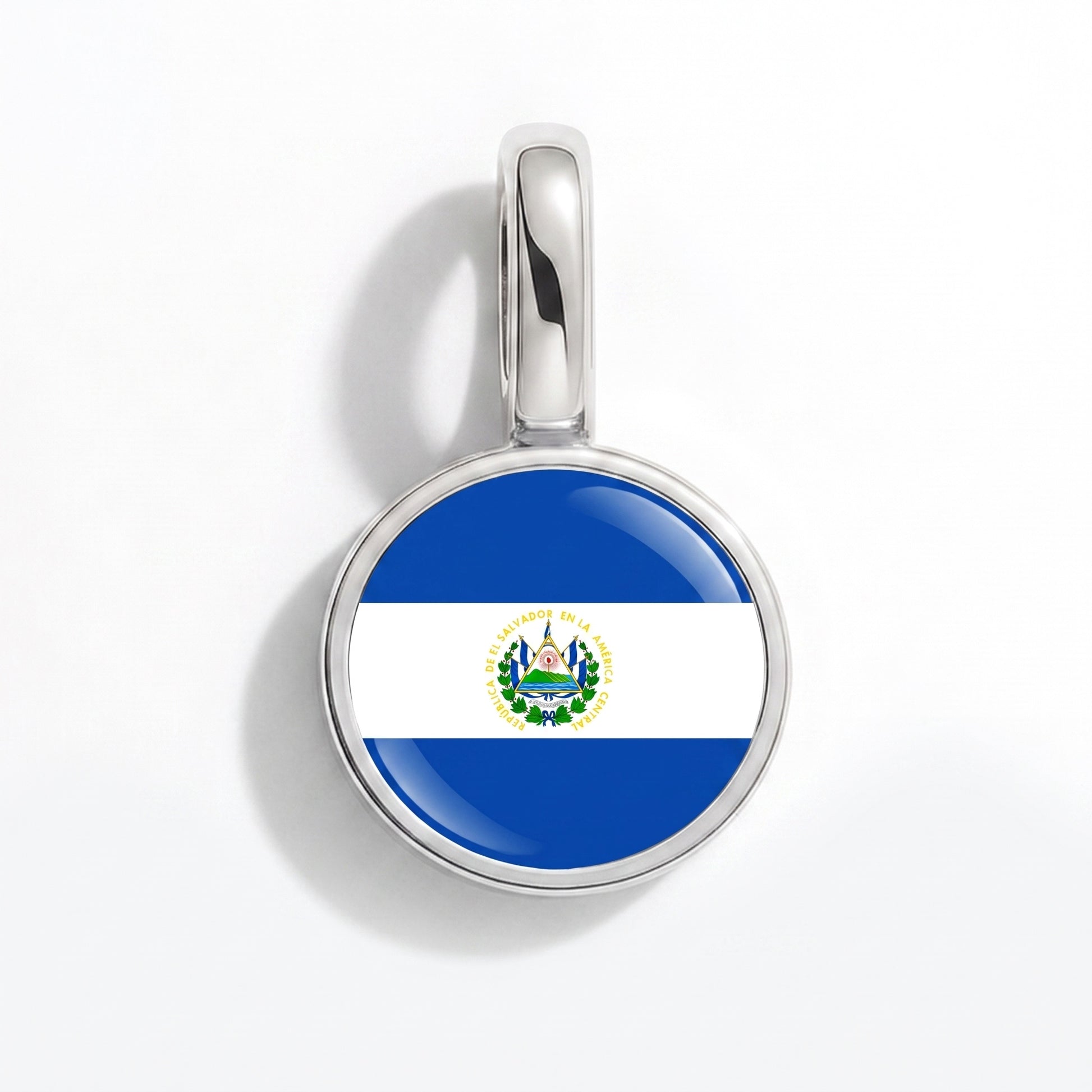 El Salvador Flagge – Charm Silber