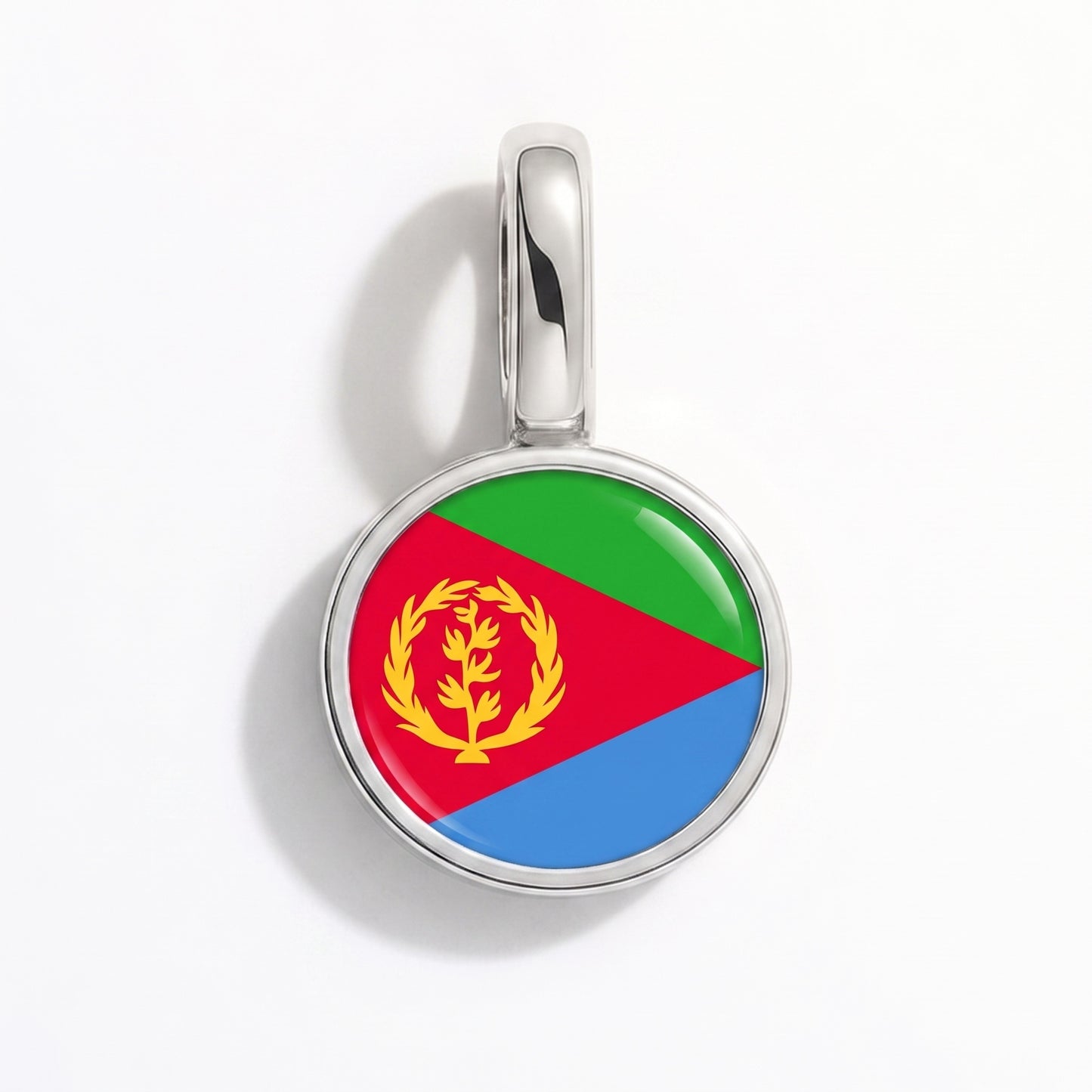 Eritrea Flagge – Charm Silber