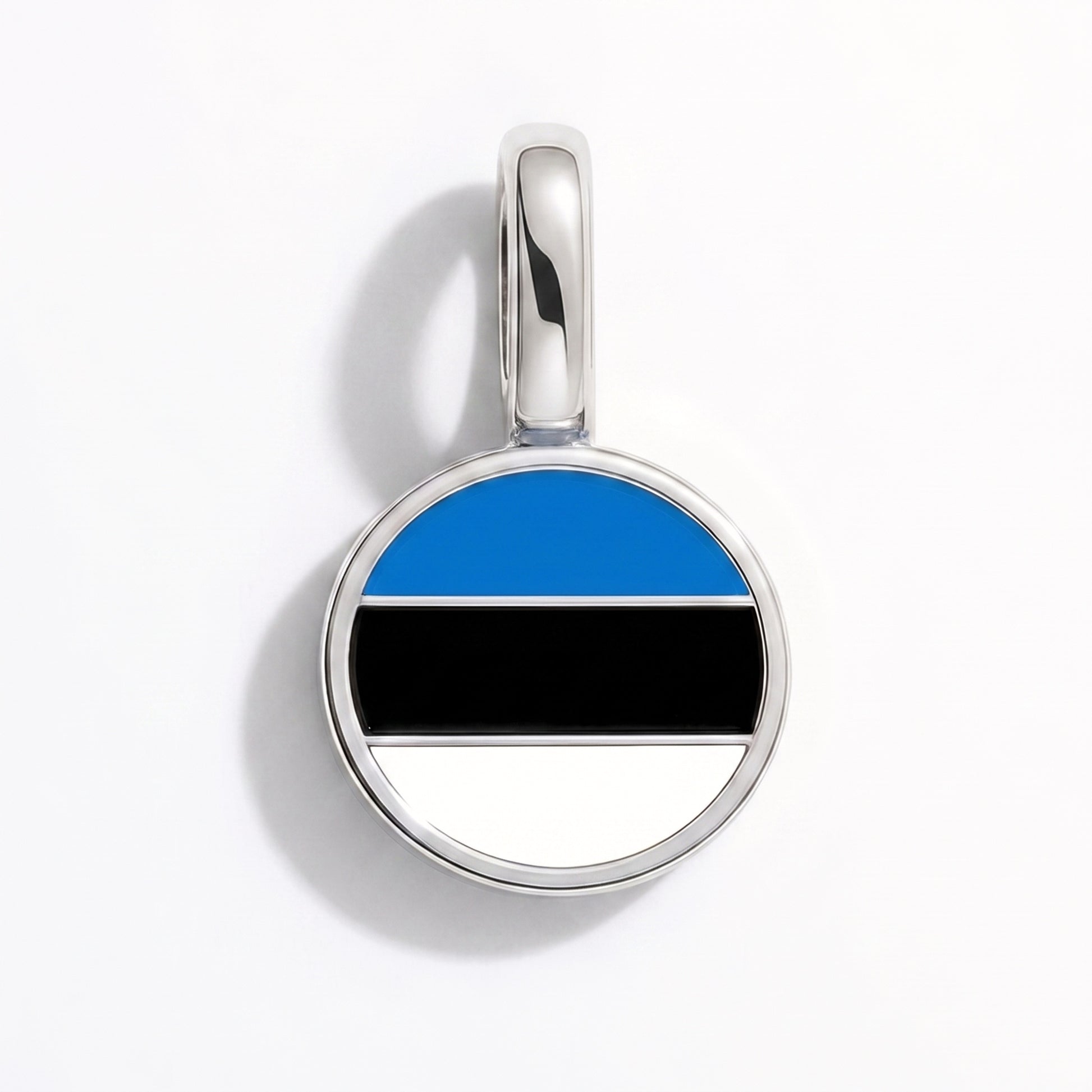 Estland Flagge – Charm Silber