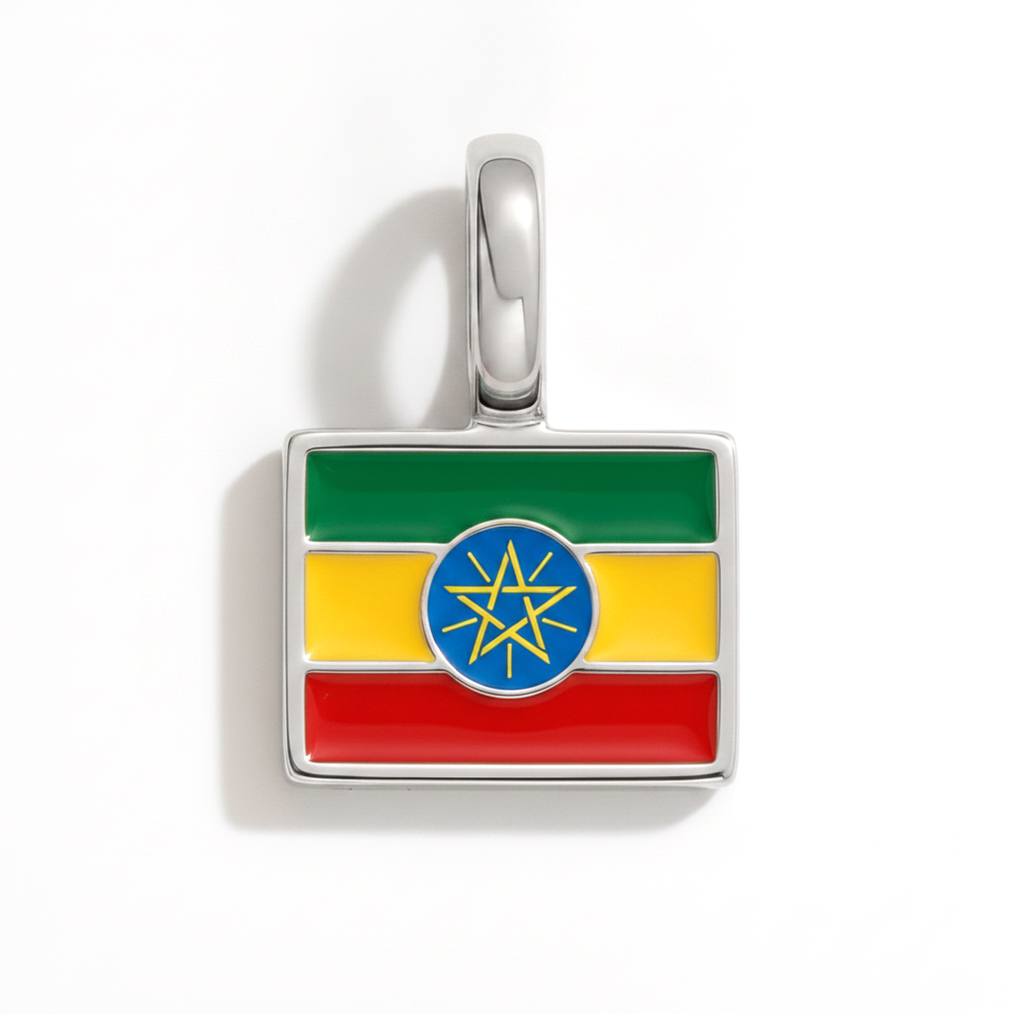 Charm - Flagge Eckig – Silber