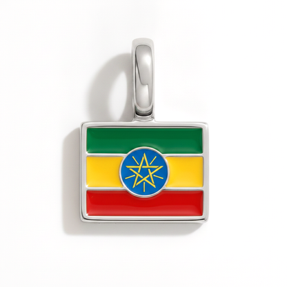 Charm - Flagge Eckig – Silber