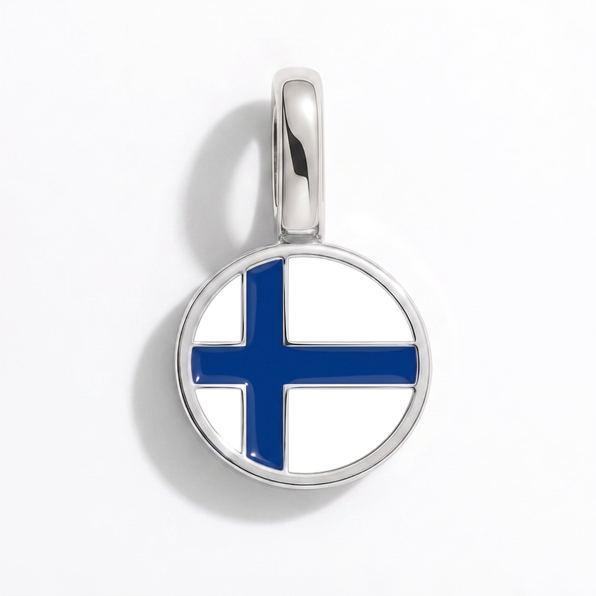 Finnland Flagge – Charm Silber