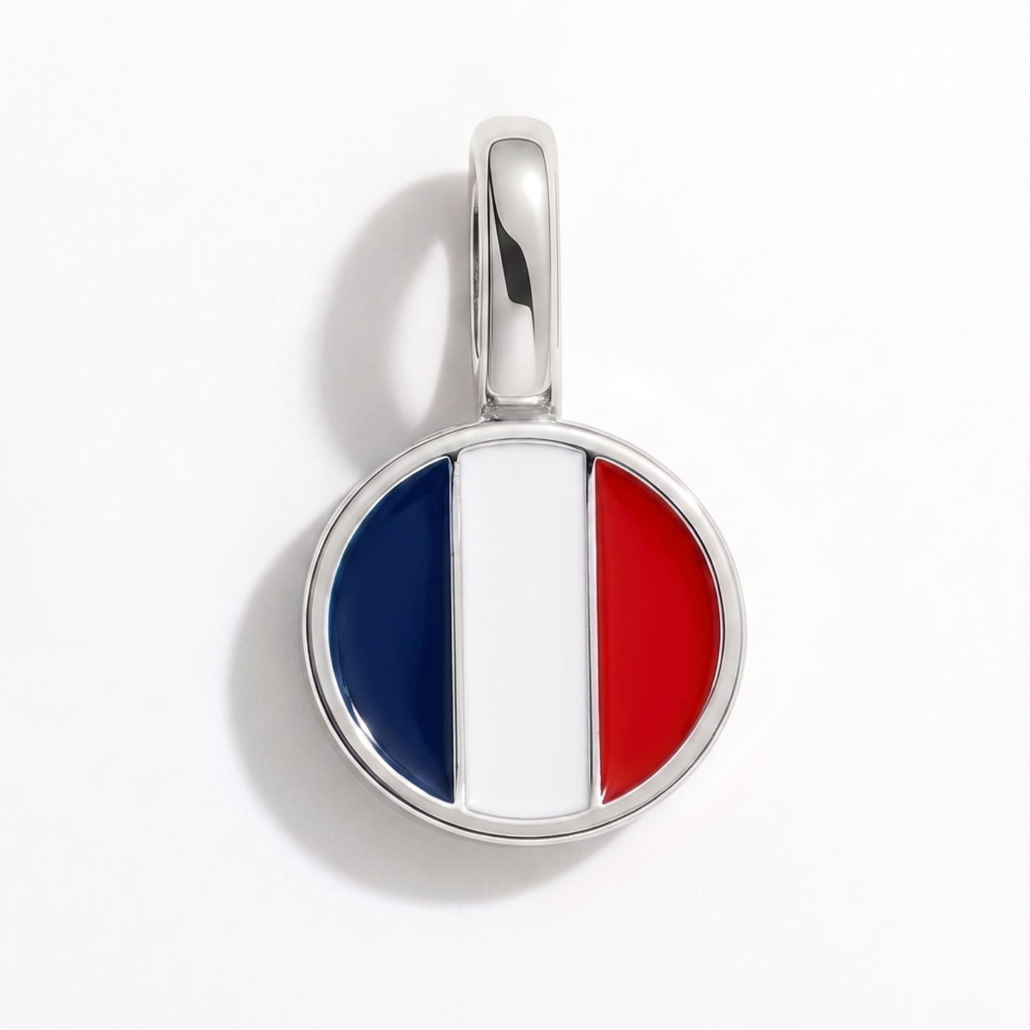 Frankreich Flagge – Charm Silber