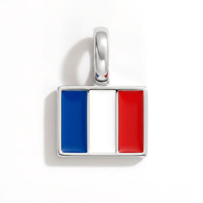 Charm - Flagge Eckig – Silber