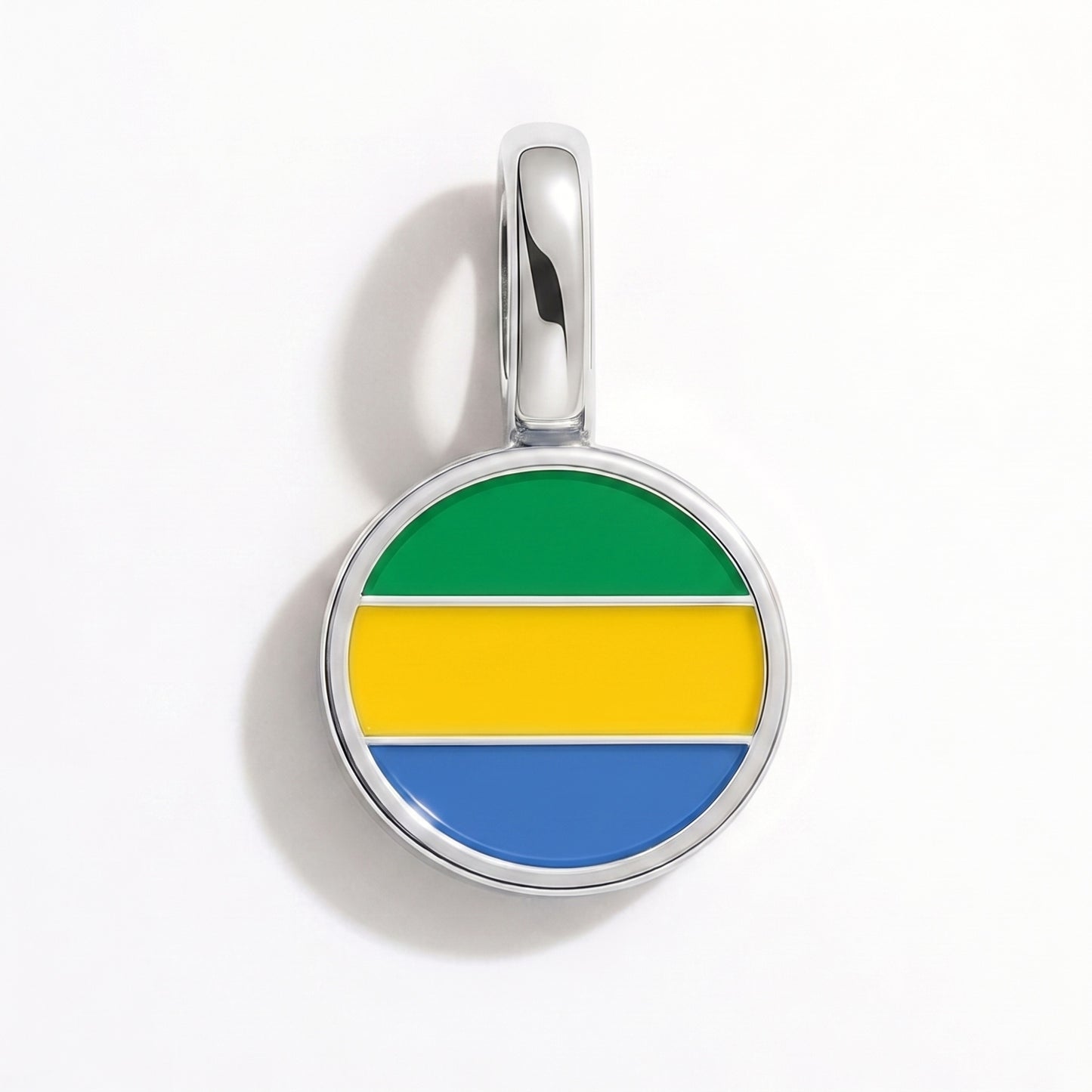 Gabun Flagge – Charm Silber