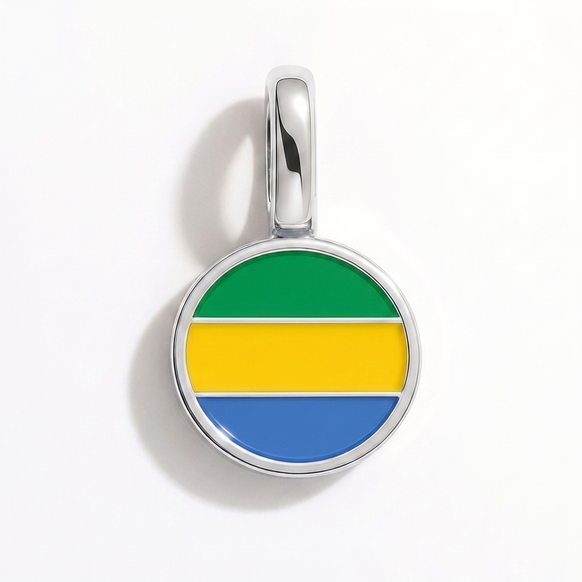 Gabun Flagge – Charm Silber