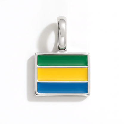 Charm - Flagge Eckig – Silber