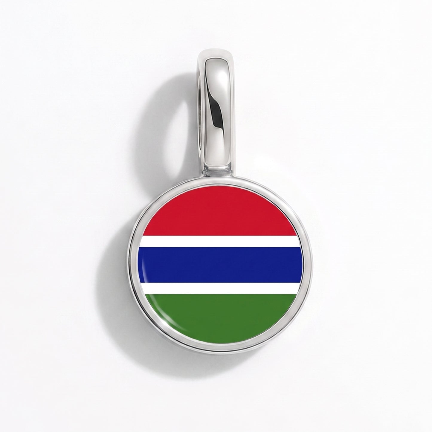 Gambia Flagge – Charm Silber