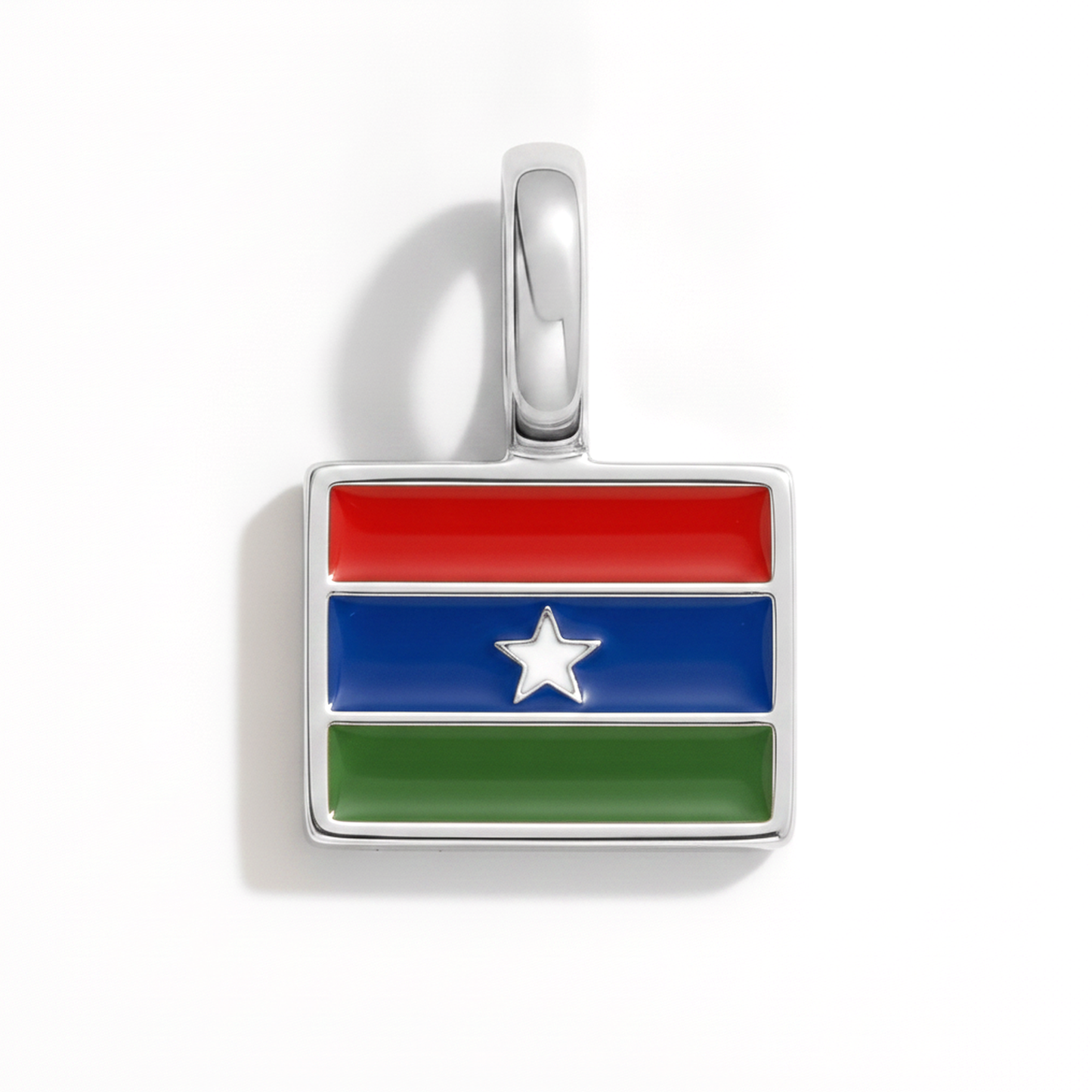 Charm - Flagge Eckig – Silber
