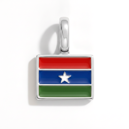 Charm - Flagge Eckig – Silber