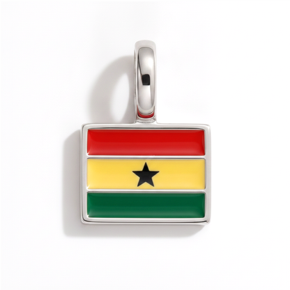 Charm - Flagge Eckig – Silber