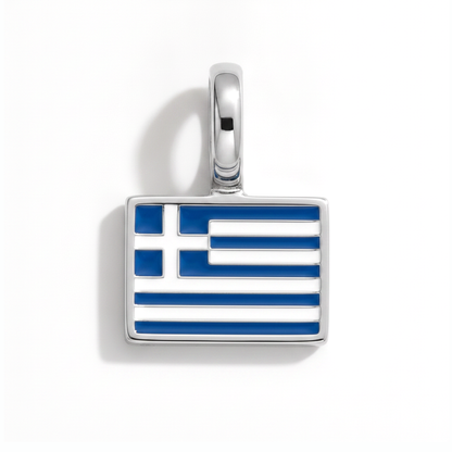Charm - Flagge Eckig – Silber