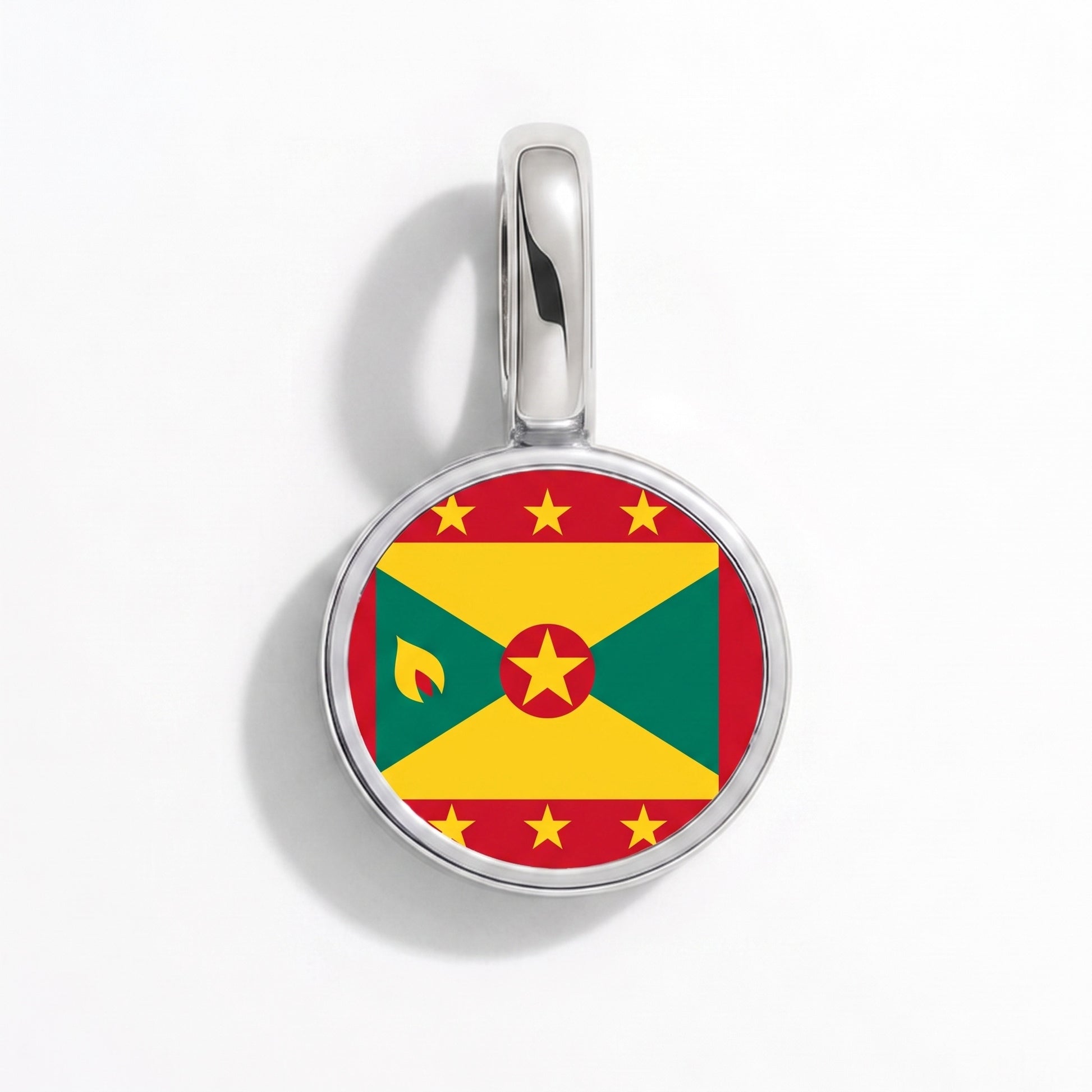Grenada Flagge – Charm Silber