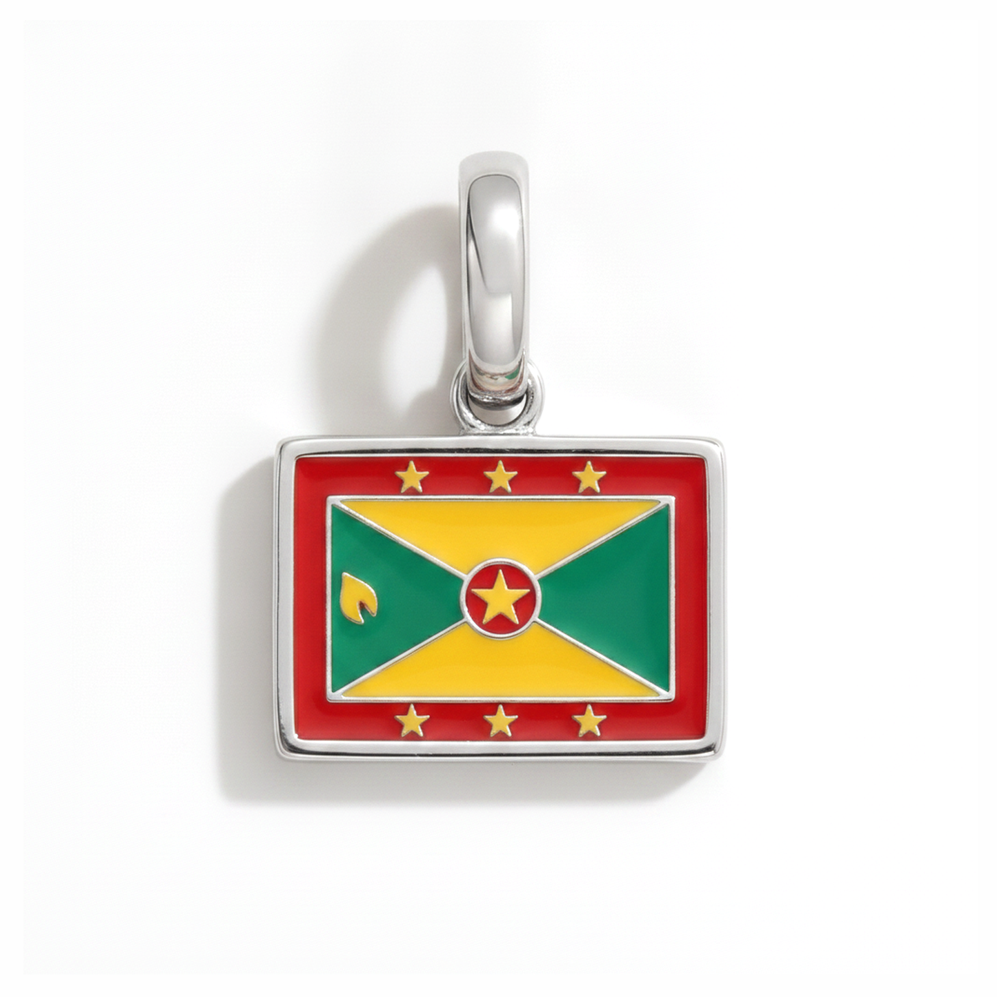 Charm - Flagge Eckig – Silber