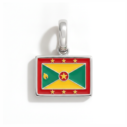 Charm - Flagge Eckig – Silber