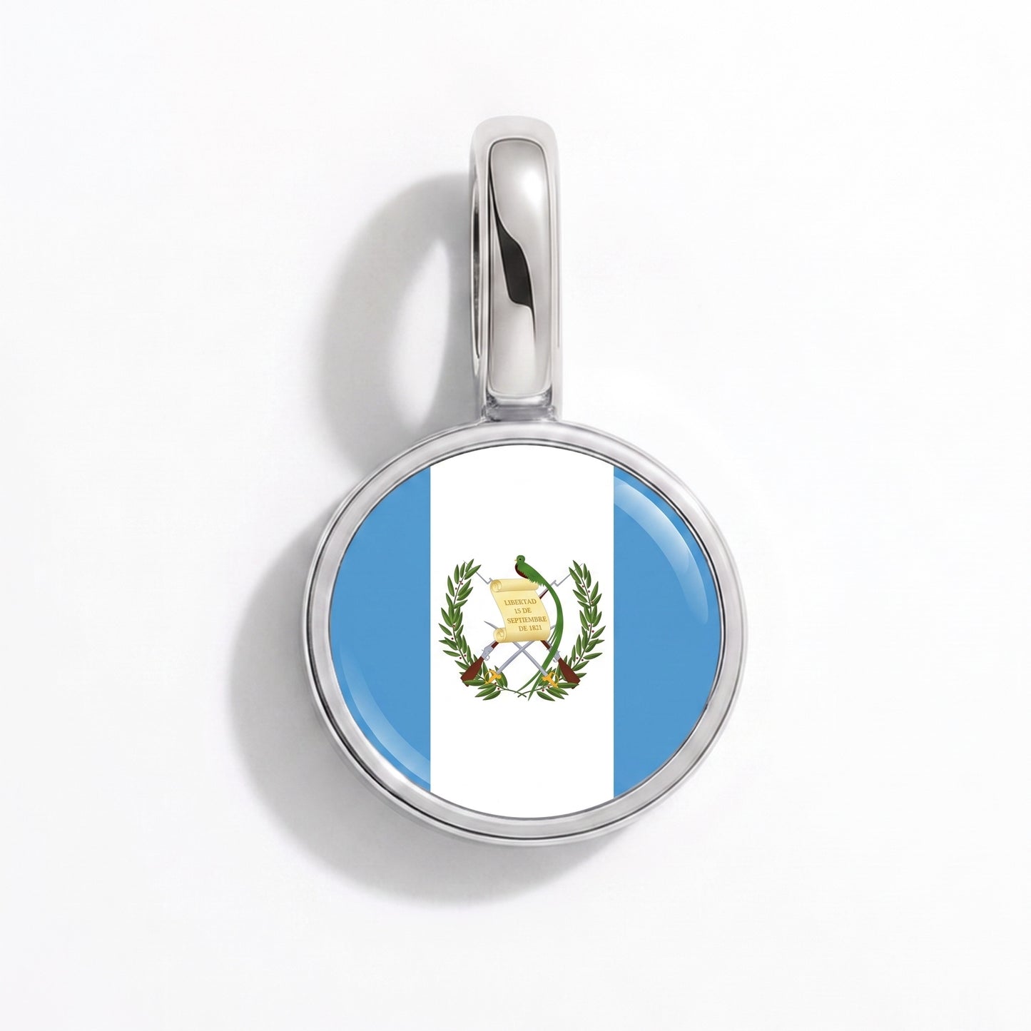 Guatemala Flagge – Charm Silber
