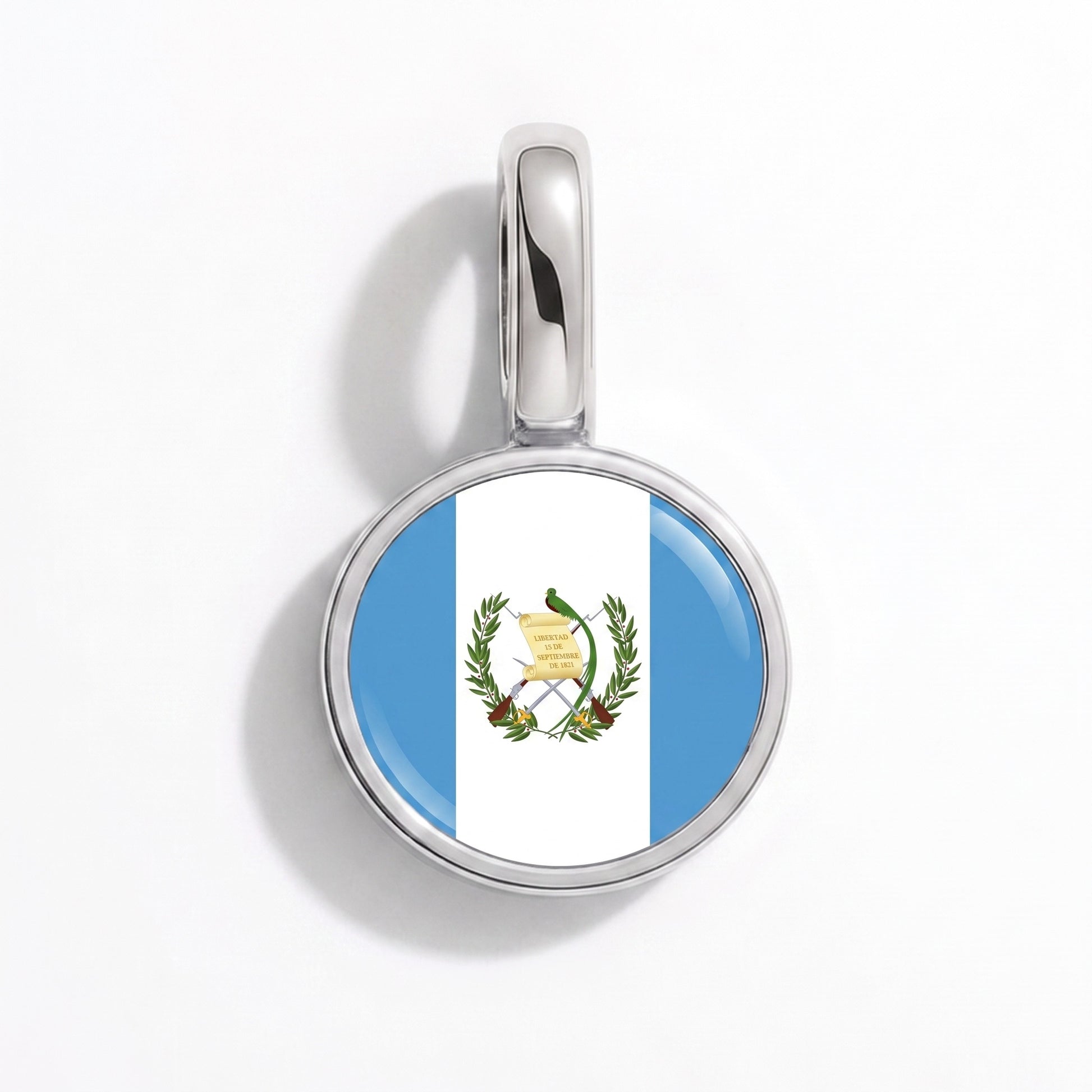 Guatemala Flagge – Charm Silber