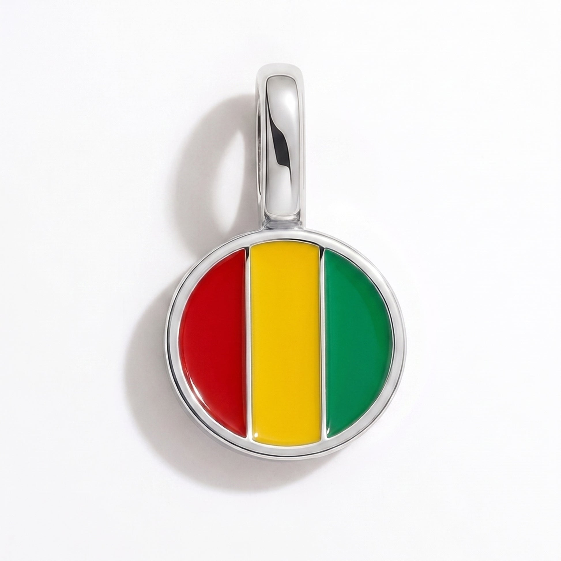 Guinea Flagge – Charm Silber