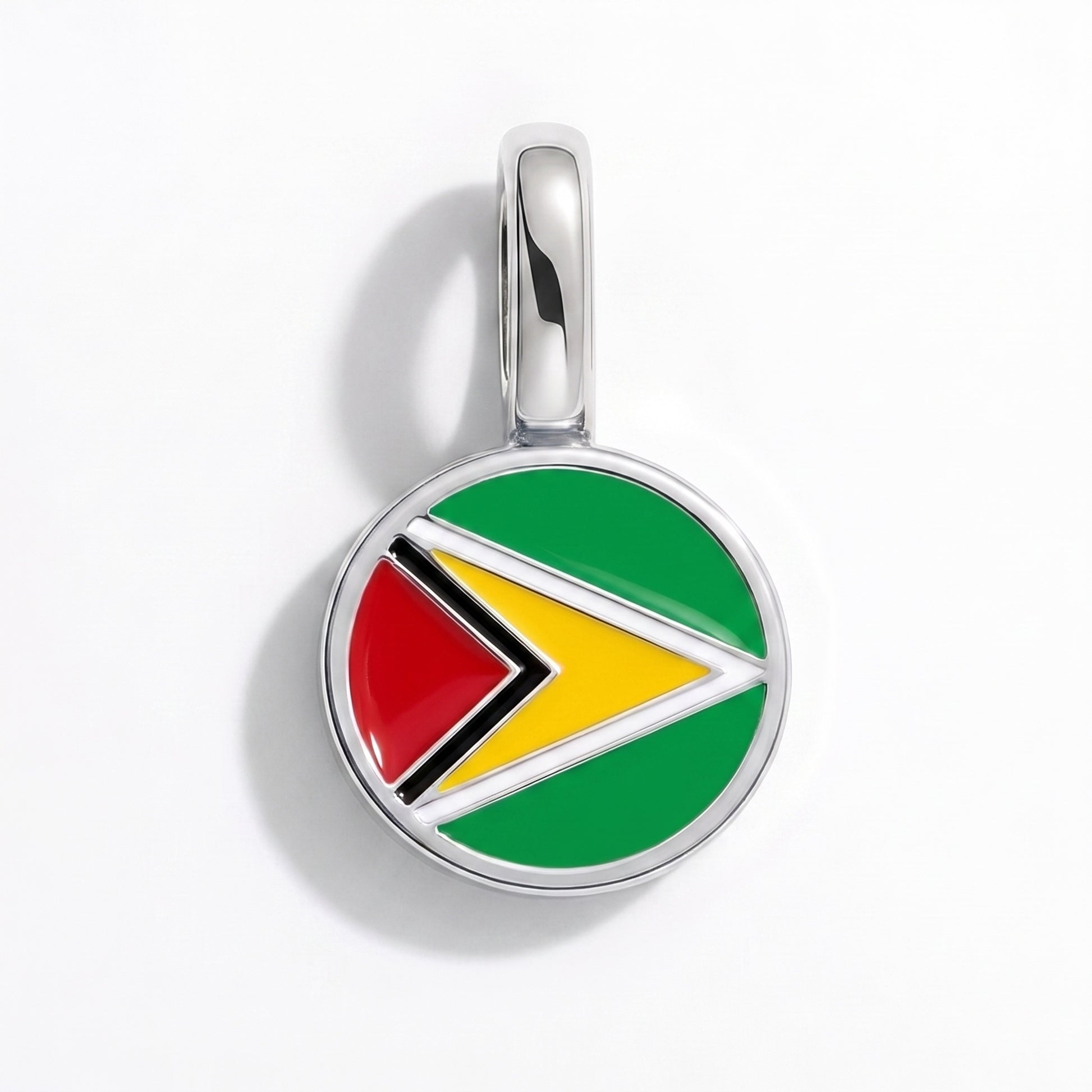 Guyana Flagge – Charm Silber