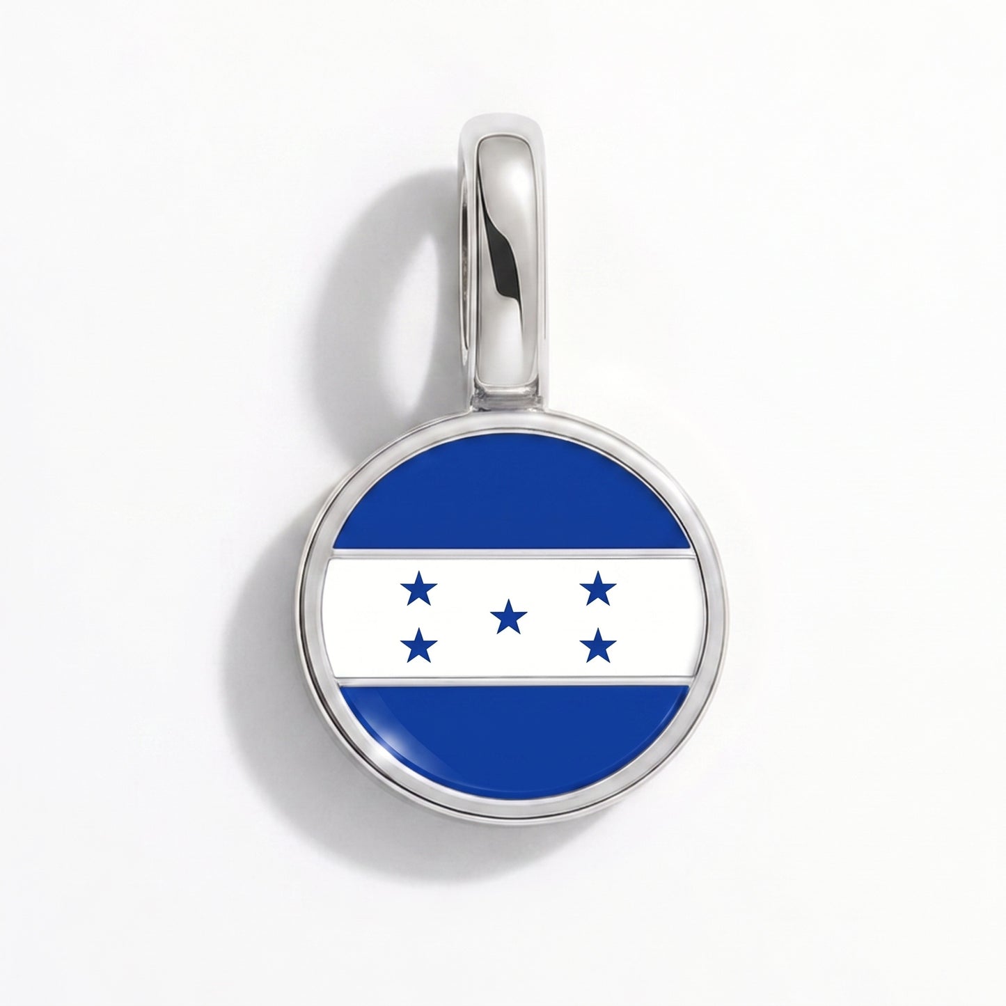 Honduras Flagge – Charm Silber