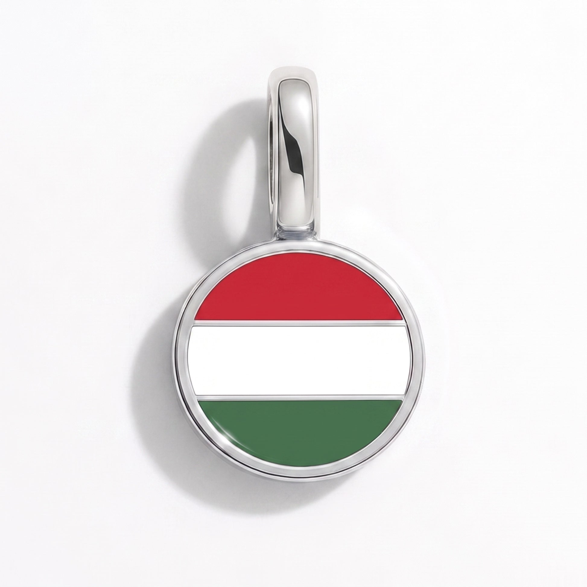 Ungarn Flagge – Charm Silber