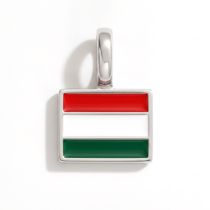 Charm - Flagge Eckig – Silber
