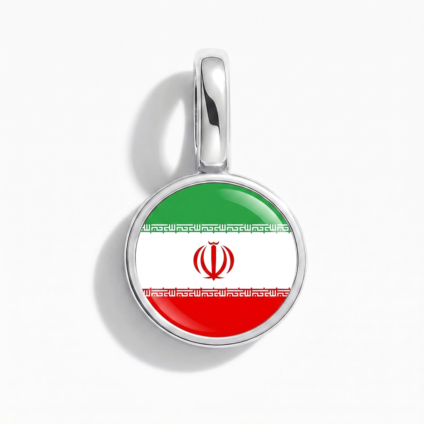 Iran Flagge – Charm Silber