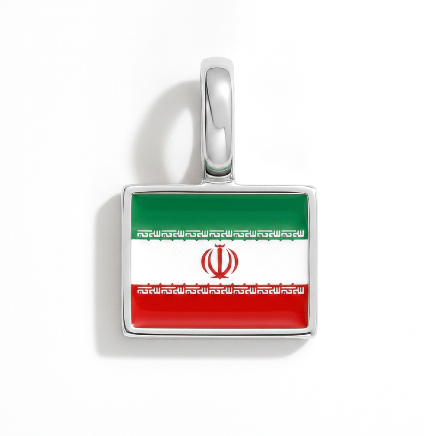 Charm - Flagge Eckig – Silber