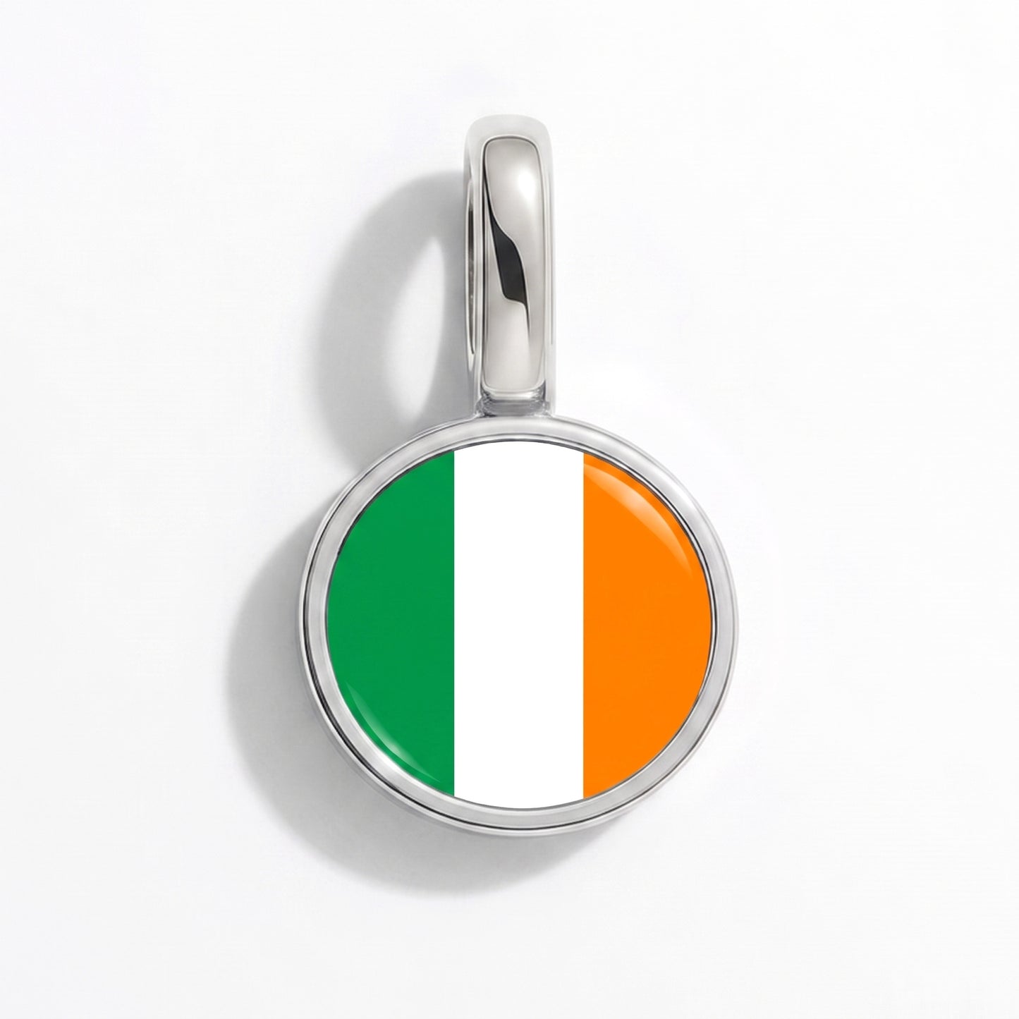 Irland Flagge – Charm Silber