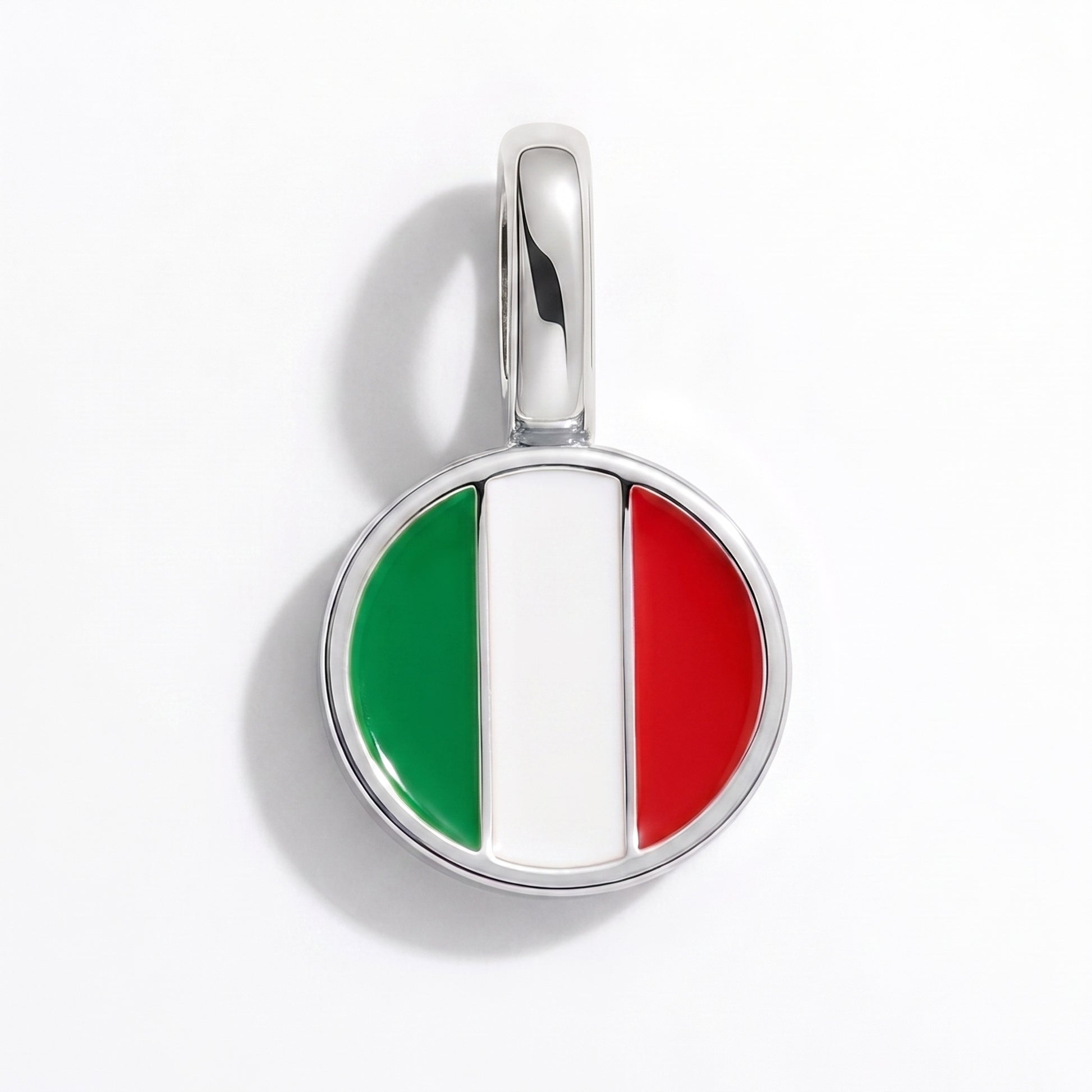 Italien Flagge – Charm Silber
