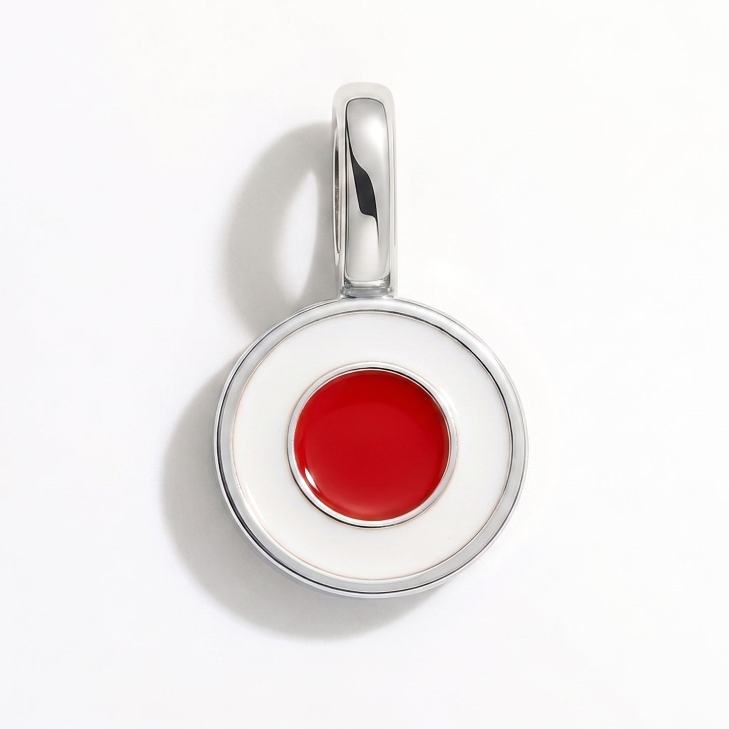 Japan Flagge – Charm Silber