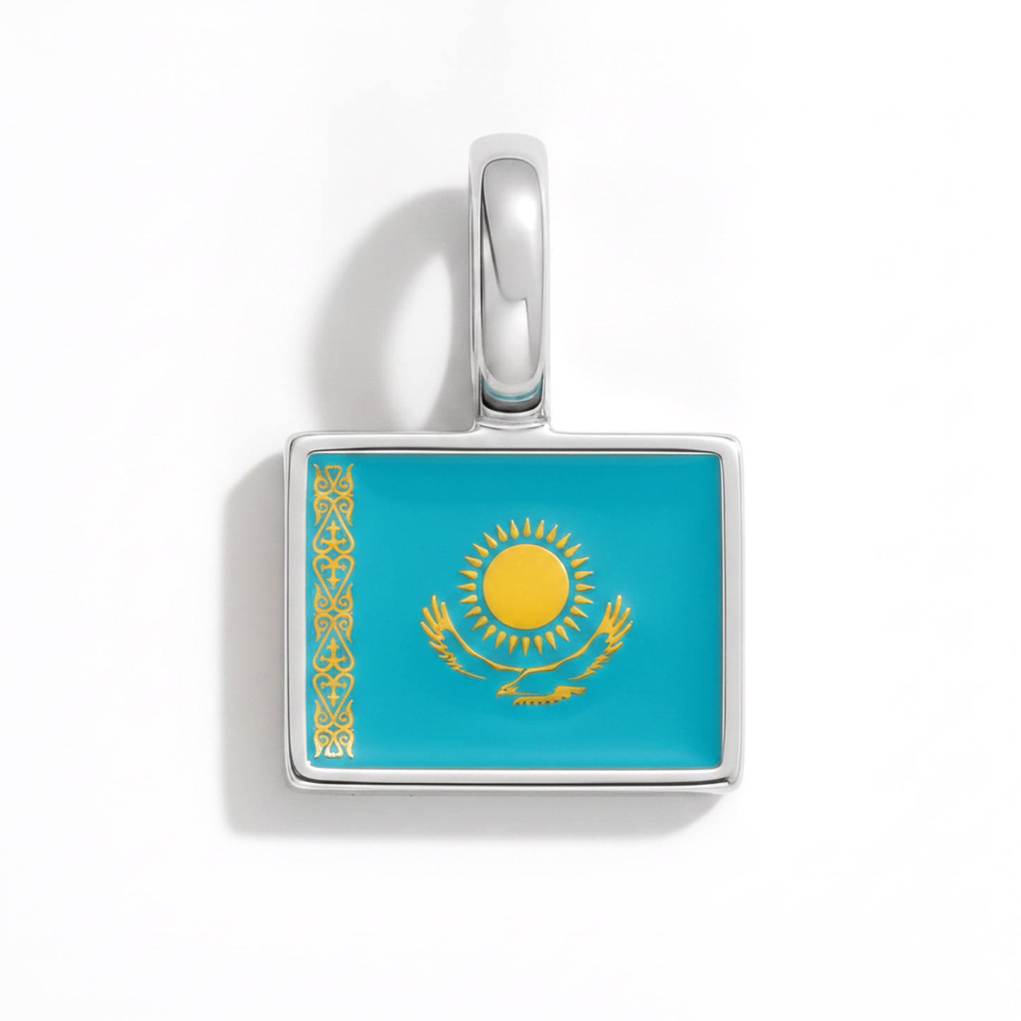 Charm - Flagge Eckig – Silber