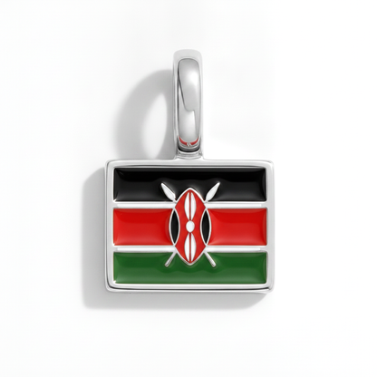 Charm - Flagge Eckig – Silber