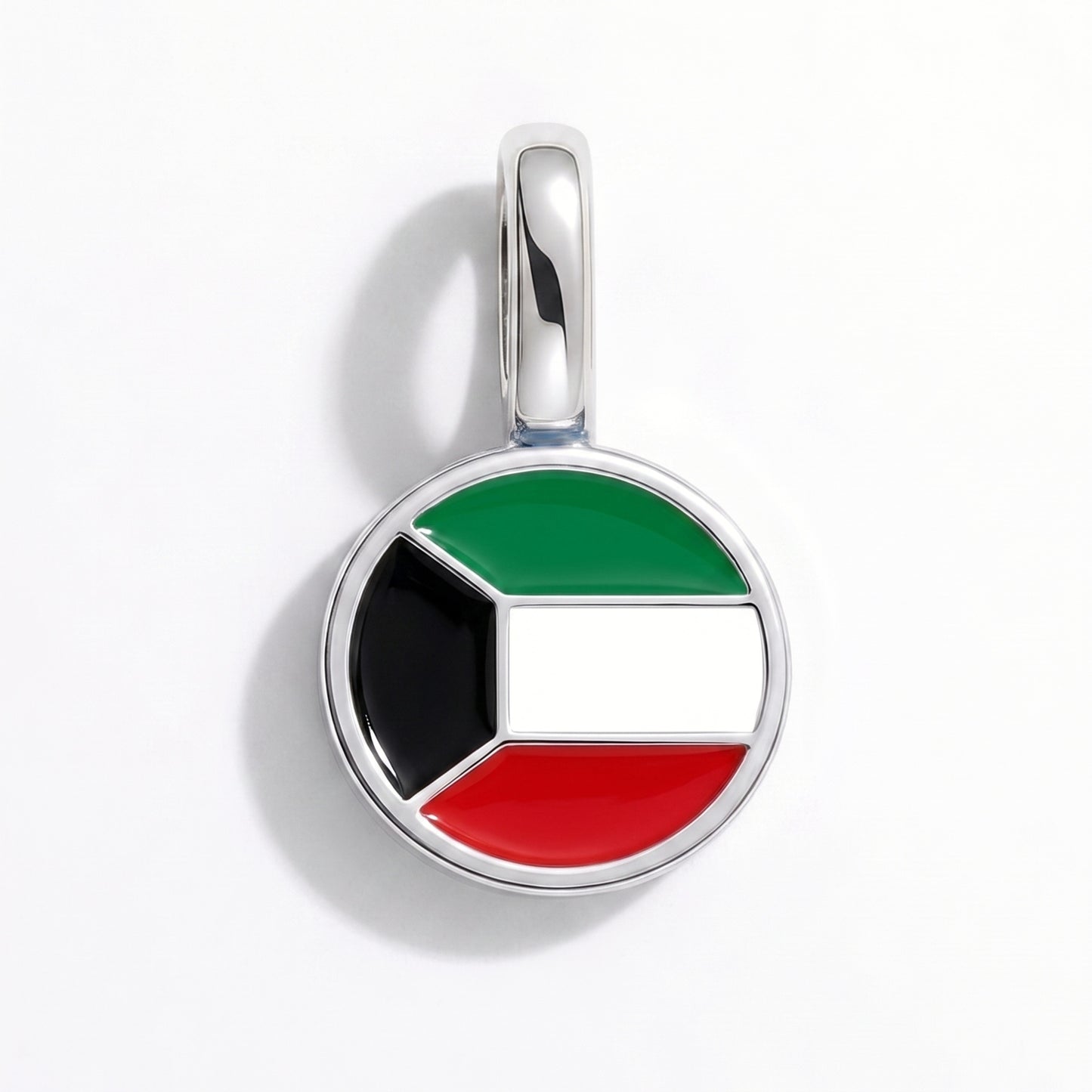 Kuwait Flagge – Charm Silber
