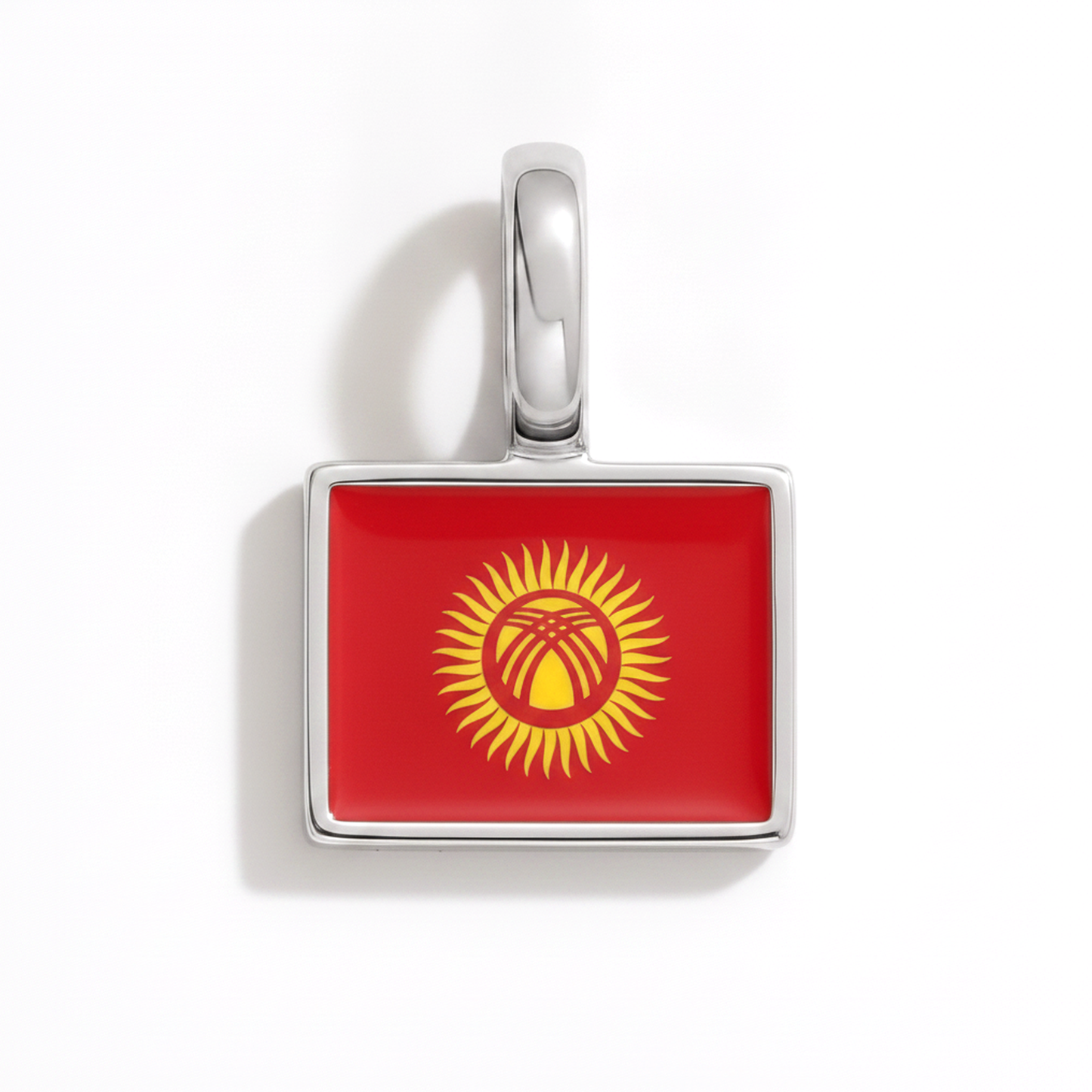 Charm - Flagge Eckig – Silber