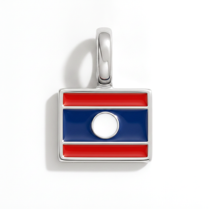 Charm - Flagge Eckig – Silber