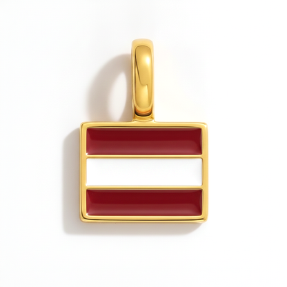 Charm - Flagge Eckig – Gold
